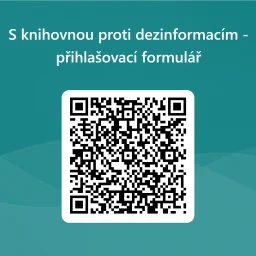 QRCode pro S knihovnou proti dezinformacím - přihlašovací formulář